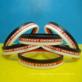 Fashion 6 Colors Layered Rainbow Rubber Wrist Bands Eco-friendly Layers Rainbow Silicone Bangles Bracelets